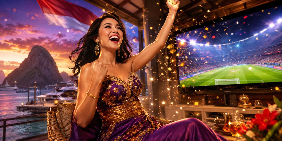 Model muda memperlihatkan antarmuka taruhan olahraga di smartphone dengan tampilan modern