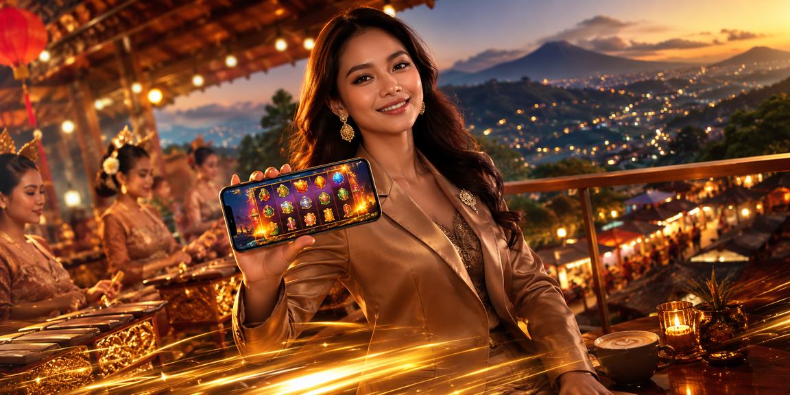 Pengguna VIP menikmati bonus casino sambil bersantai di kafe dengan suasana malam hangat