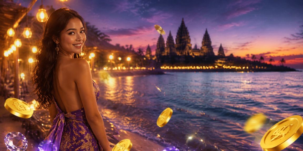 Pemandangan pantai dengan aktivitas betting dan casino online